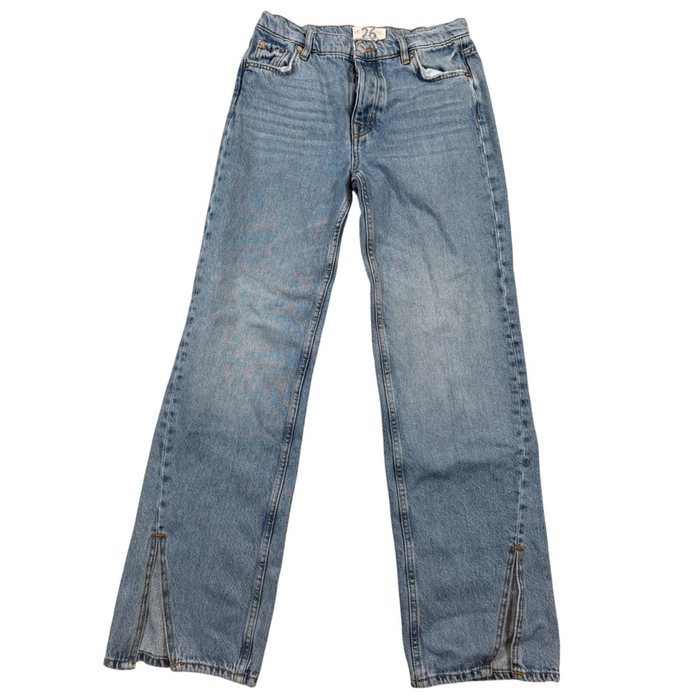 We The Free Free People Button Fly Slit‎ Hem Jeans Size 26